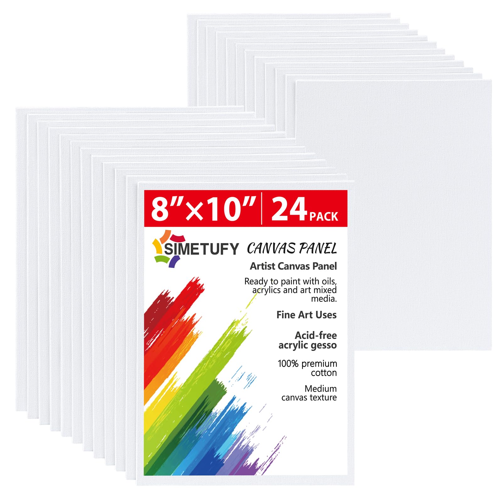 Amazon.com: Simetufy Canvas Boards for Painting 8 x 10 inch, 24